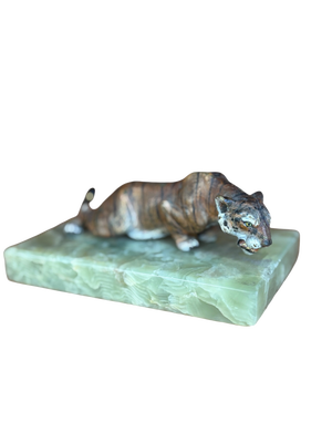 Art Deco Figure of a Creeping Tiger, 1920s