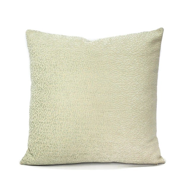 Contemporary Clarke & Clarke Cesare in Duckegg Pillow Cover For Sale In Portland, OR - Image 6 of 6