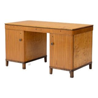 Art Deco Pedestal Desk, 1930 For Sale