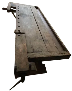 Antique Carpenters Workbench with Drawer and Shelf, 1860s