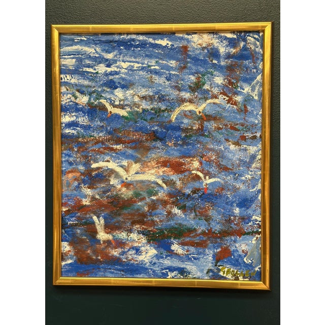 Göta Fogler, Storm, 1950s, Oil Painting on Canvas, Framed For Sale - Image 13 of 18