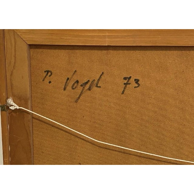 Pierre Vogel, Abstract Composition, 1973, Oil on Wood For Sale - Image 3 of 5