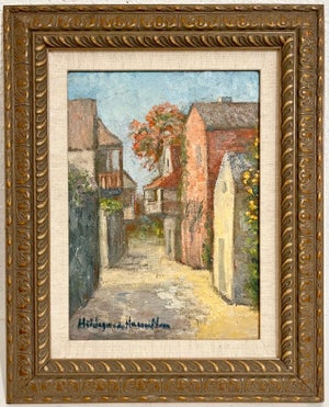 Hildegarde Hamilton, Impressionist Oil Painting Dominican Landscape Scene Hildegarde Hamilton, Mid-20th Century