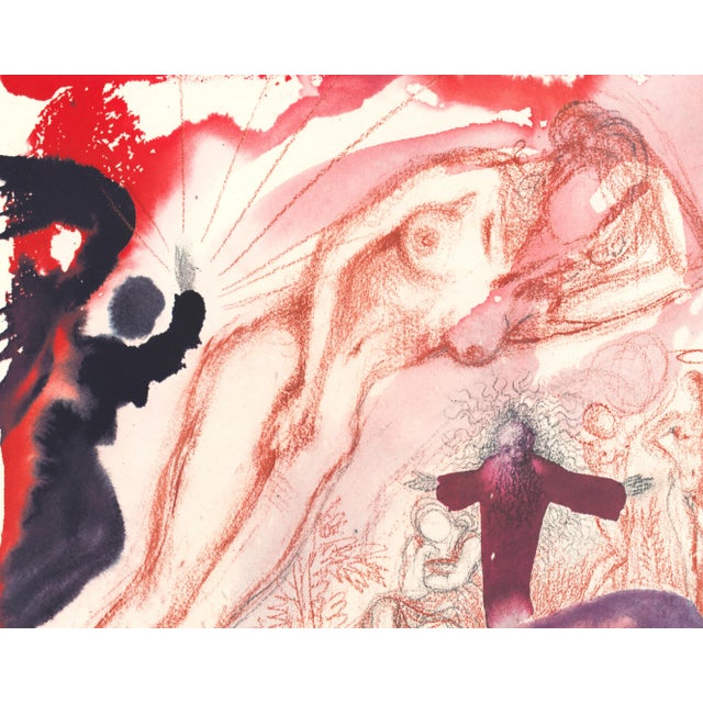 Color lithograph "Mulier e Latere Viri" (Woman from the Side of Man, Genesis Chapter 2) from Salvador Dalí's monumental...