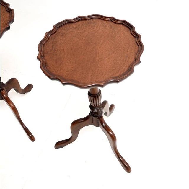 1930s Antique Walnut Wine Tables, 1930s, Set of 2 For Sale - Image 5 of 8
