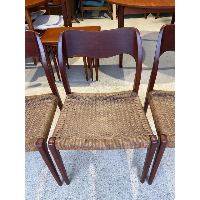 Mid-Century Logster Dining Room Chairs by Arne Hovmand Olsen for Mogens Kold, Set of 4 For Sale - Image 17 of 18