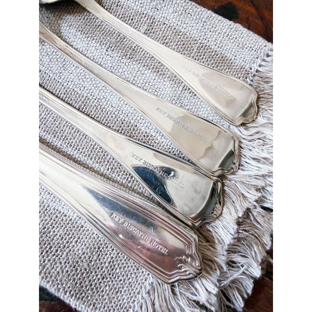 Silver 1960s 60 Piece Silver Plated Flatware Service for 12 From the Key Biscayne Hotel Miami For Sale - Image 8 of 11