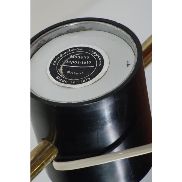 Space Age Italian Gold Brass Magnetic Floor Lamp by Goffredo Reggiani, 1960s For Sale - Image 4 of 8