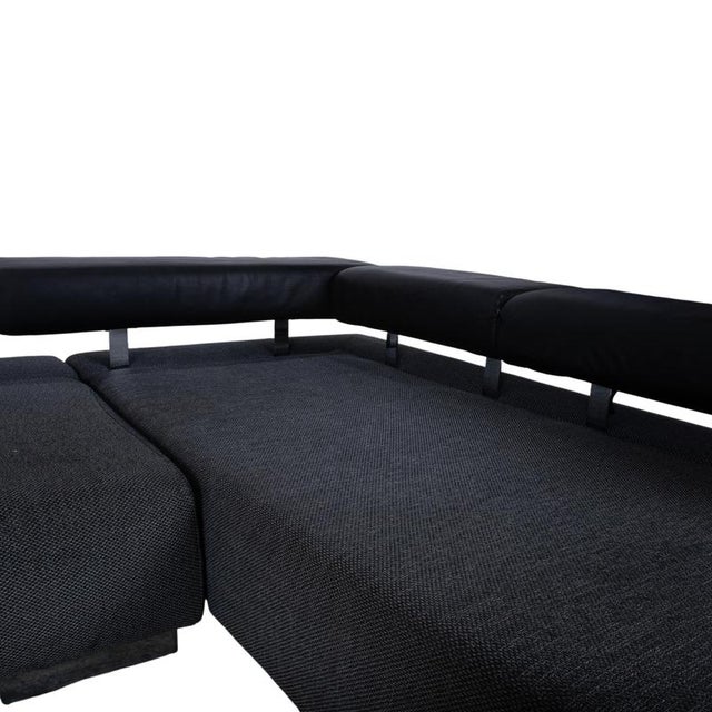 Textile Sunrise Fabric Leather Corner Sofa with Manual Function from Brühl For Sale - Image 7 of 16
