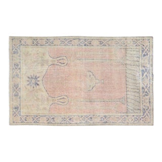 Vintage Turkish Anatolian Hand Knotted Wool Rug, 2'6''x4'1'' For Sale