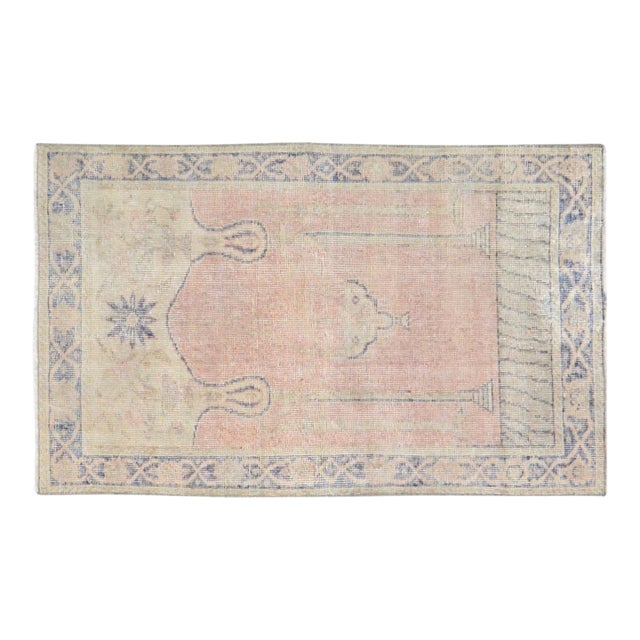 Vintage Turkish Anatolian Hand Knotted Wool Rug, 2'6''x4'1'' For Sale