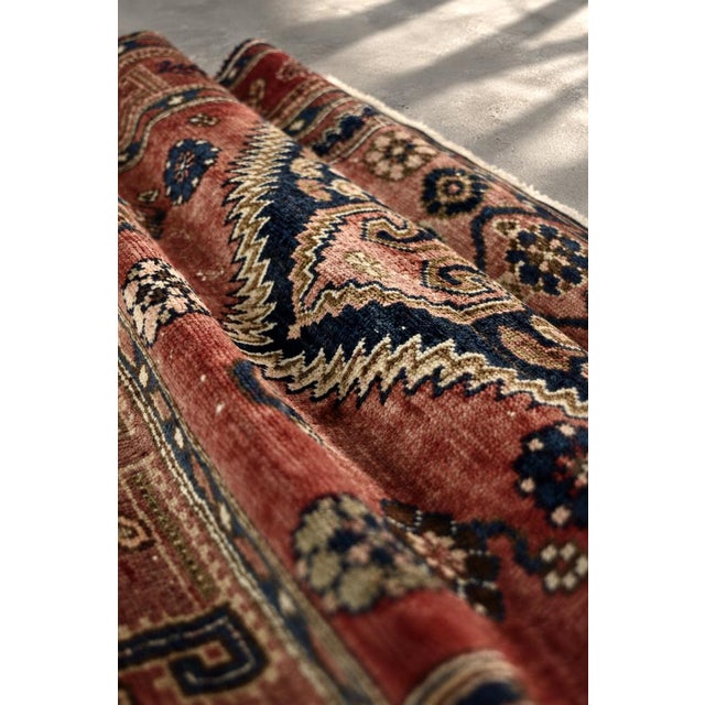 1960s Vintage Hand-Woven Oriental Rug in Wool, 1960s For Sale - Image 5 of 18