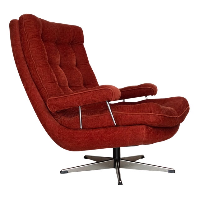 Swedish Swivel Armchair from Ulferts Möbler, 1970s For Sale