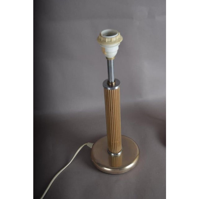 Gold Mid-Century Modernist Sculptural Metal Bedside Table Lamps, 1950s, Set of 2 For Sale - Image 8 of 14