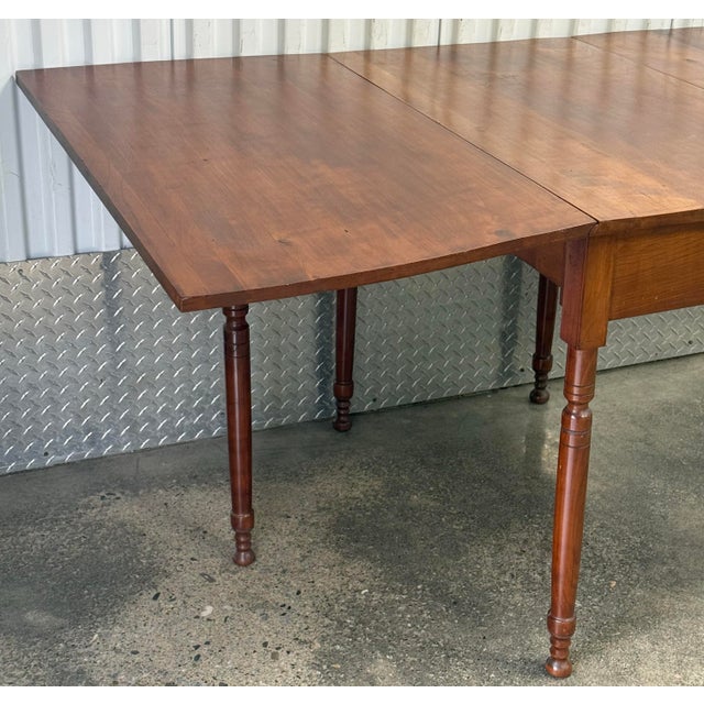 Antique 19th Century Solid Cherry Sheraton Gateleg Table For Sale - Image 12 of 12