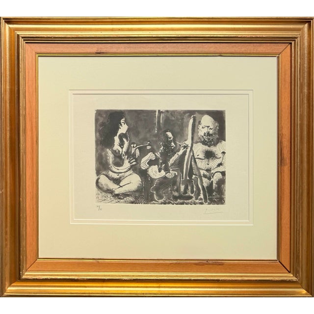 Pablo Picasso, Barcelona Blues, 1963, Etching, Framed, in Flawless conditions. Designed 1960 to 1969