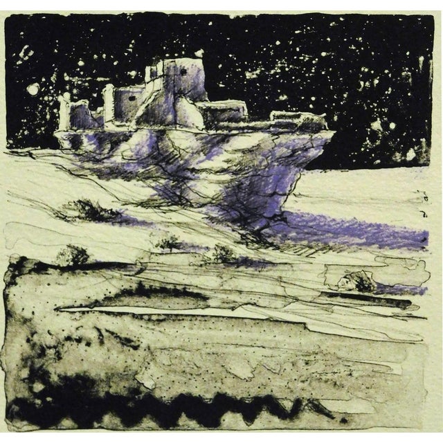 1970s Larry Fodor "Space Pueblo" Hand Signed Southwestern Artwork For Sale - Image 5 of 5