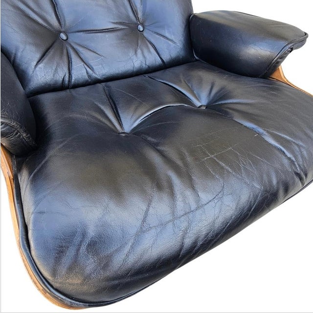 1970s Mid Century Eames Style Lounge Chair and Ottoman by Plycraft For Sale - Image 14 of 18
