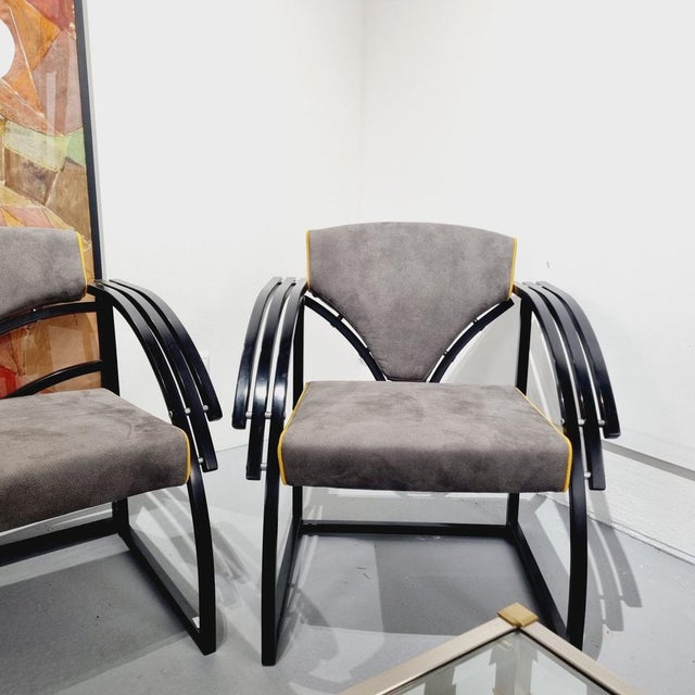 Postmodern Bentwood Lounge Suite, 1980s, Set of 3 For Sale - Image 10 of 18