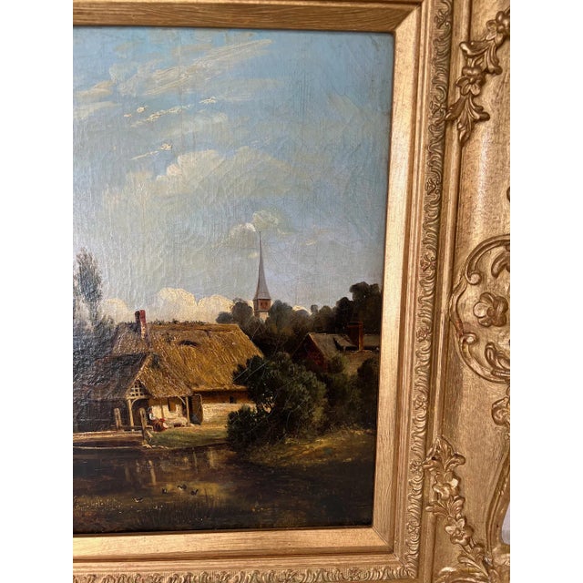 Arthur James Stark Thatched Cottage Landscape Painting, Framed For Sale In New York - Image 6 of 11