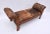 Vintage Leather Roll Arm Bench, Carved Oak Frame, Mission Style, Usa For Sale - Image 10 of 12