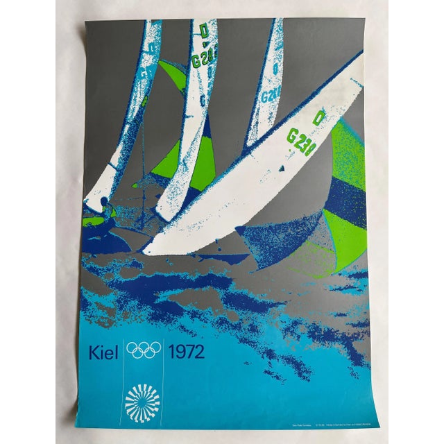1970s Munich Olympic Games Sejling Skabe Yachting Poster by Otl Aicher, 1972 For Sale - Image 5 of 7