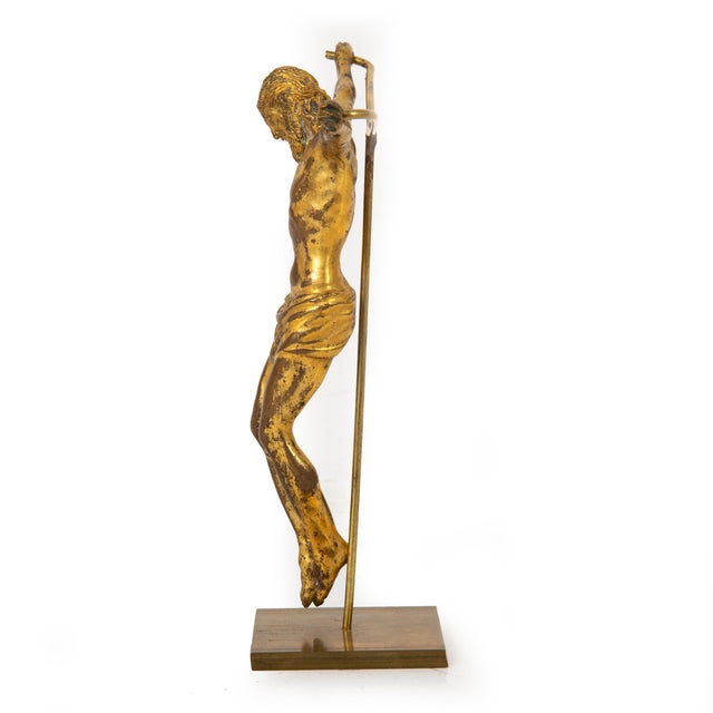 Fine German Renaissance Gilt Bronze Corpus Christi, 17th/18th Century For Sale - Image 4 of 16