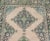 Aqua Turkish Oushak Runner With Medallion Design in Dark Blue, Blush, Aqua and Green For Sale - Image 8 of 12