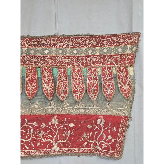 Antique Early 20th Century Sumatran Ceremonial Tirai Textile Hanging For Sale - Image 4 of 18