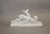 1930s Art Deco Ceramic Deer and Dog Sculpture from ODYV, France, 1930s For Sale - Image 5 of 10