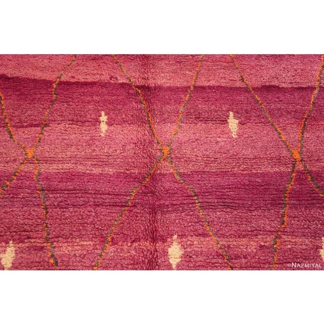 Mid 20th Century Berber Design Vintage Moroccan Area Rug For Sale - Image 5 of 7