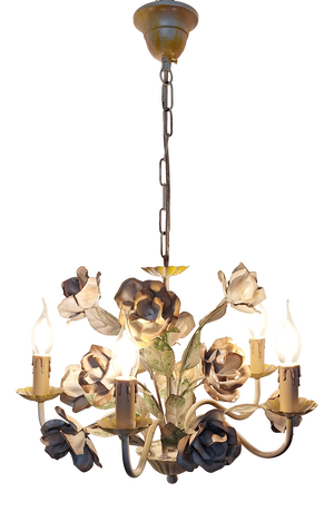 Vintage Five-Light Florentine Chandelier in Metal, 1990s
