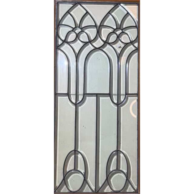 Mahogany Antique Inspired Tulip Motif Leaded Glass Door Leaded Glass exterior/entry door made of Honduran Mahogany....