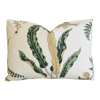 Italian Scalamandre Elsie De Wolfe Floral Feather/Down Pillow 22" X 16" For Sale