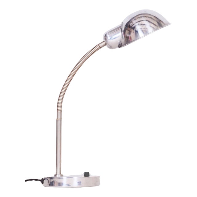 Bauhaus Chrome Table Lamp, Czechia, 1930s For Sale