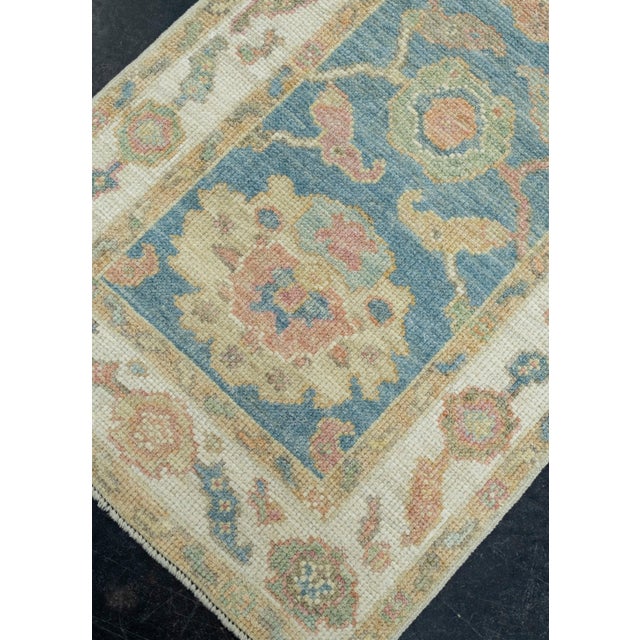 Turkish Turkish Oushak Runner Rug 2'3" x 5'9" #17255 For Sale - Image 3 of 8