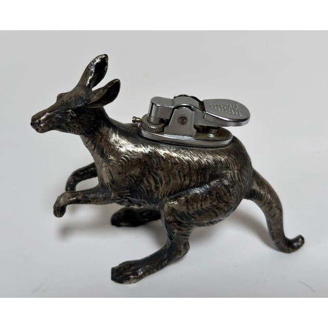 Japanese Japanese Figural Kangaroo Tabletop Lighter, Cast Metal, Circa 1960 For Sale - Image 3 of 15