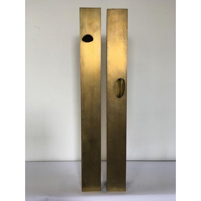 Roberto Vecchione, The Skyscrapers Abstract Sculptures, 1998, Brass, Set of 2 For Sale - Image 15 of 18