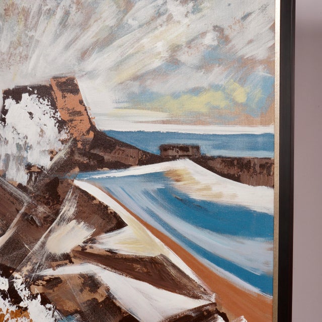 1970's Monumental Mountains Abstract Painting by Lee Reynolds For Sale - Image 9 of 11