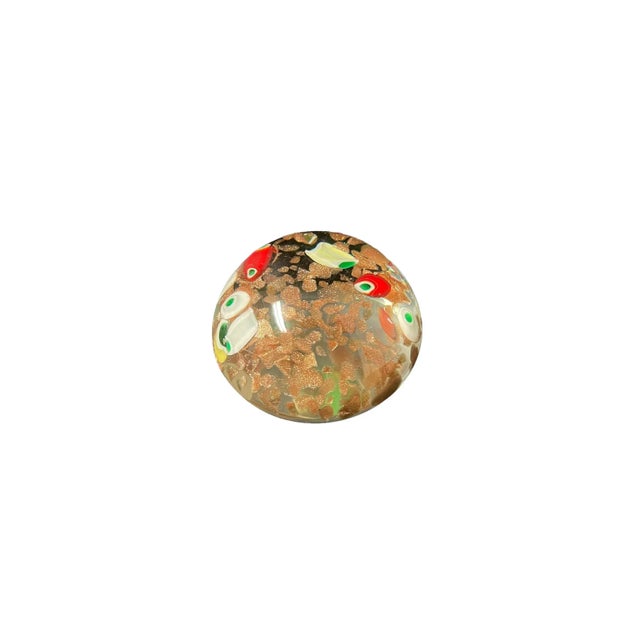 Italian Vintage Murano Style Glass Paperweight For Sale - Image 3 of 5