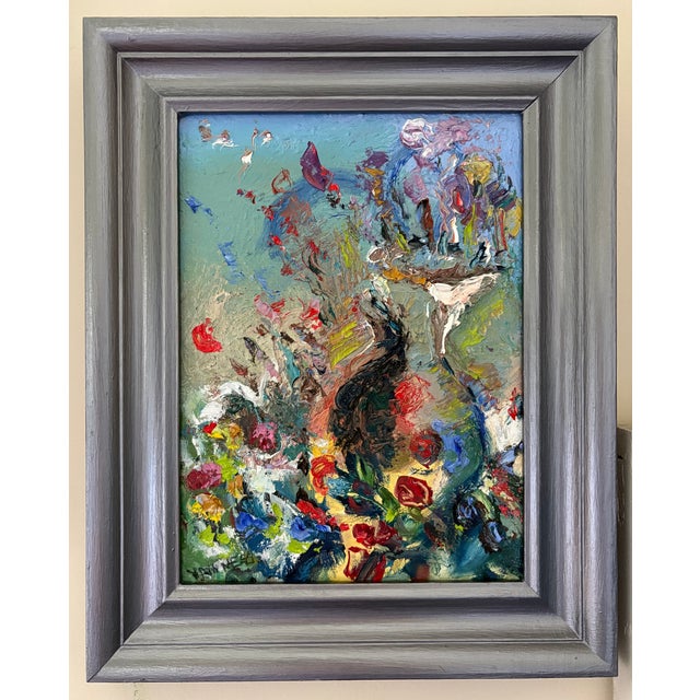 2020s “Vase of Flowers”, Abstract Floral, Oil Painting, by Van Ness For Sale - Image 5 of 18
