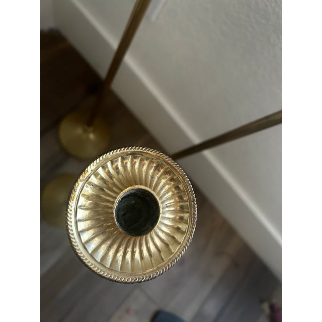 Brass Vintage Brass, Bombay Company, Tall Floor Candle Holders For Sale - Image 8 of 8