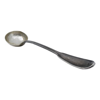 Silver Soup Ladle with Scalloped Handle For Sale