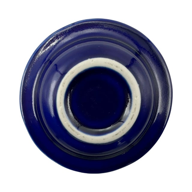 Vintage Iconic Jonathan Club Ashtray Los Angeles Cobalt Blue For Sale - Image 4 of 12