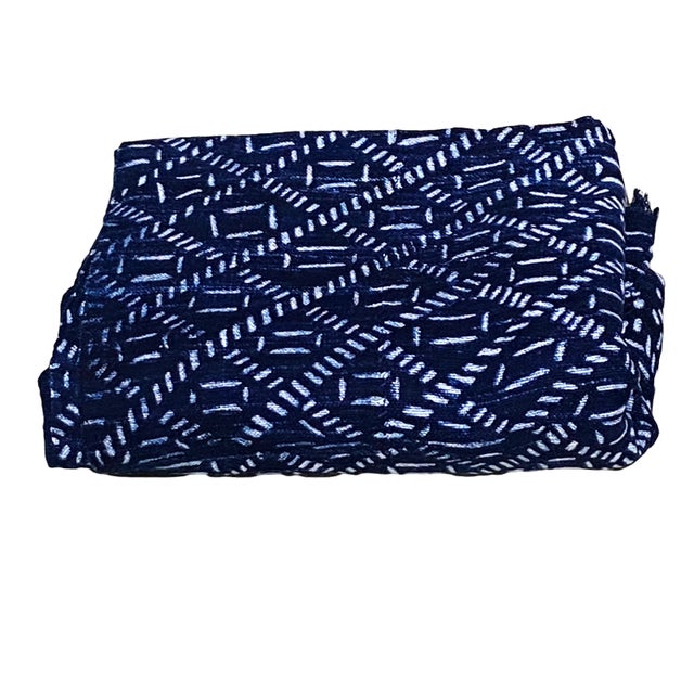 Fine Weaving Dogon Mali Indigo Mud Cloth Textile For Sale - Image 13 of 13