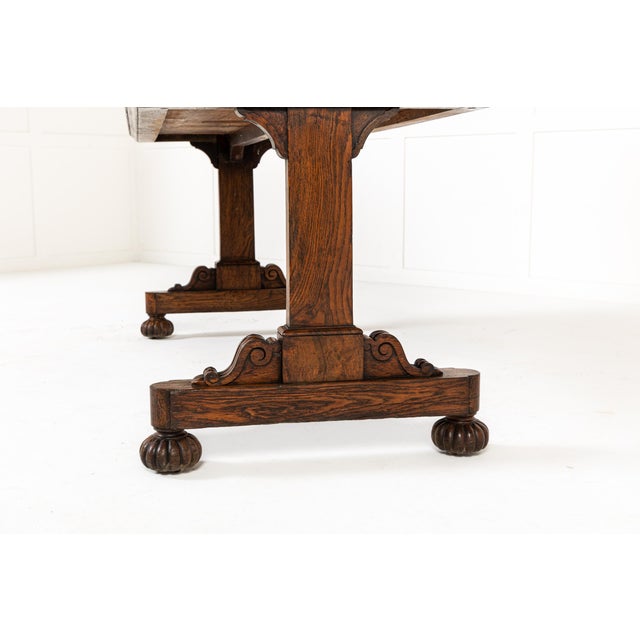 Wood 19th Century English Regency Oak Dumb Waiter For Sale - Image 7 of 11