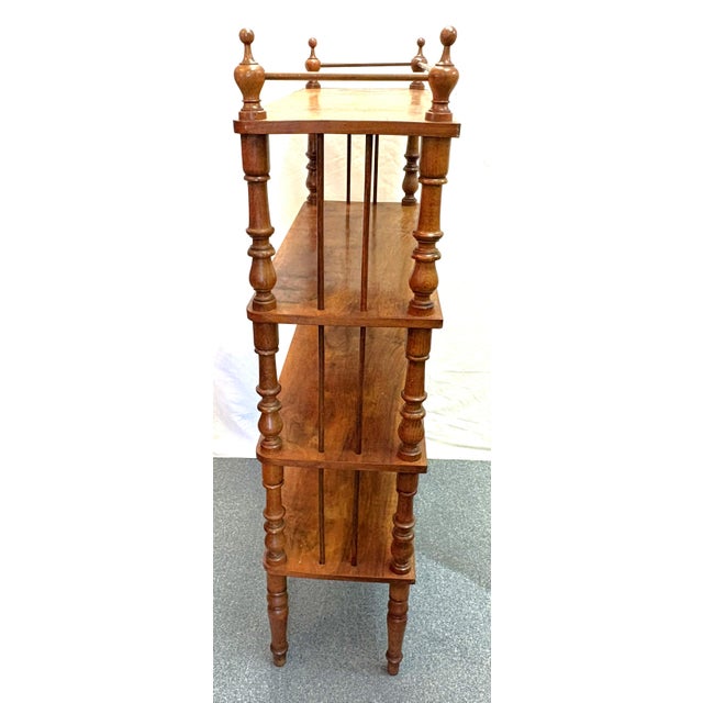 Early 1900's Victorian Étagère With Turned Legs and Four Fixed Shelves For Sale - Image 10 of 18