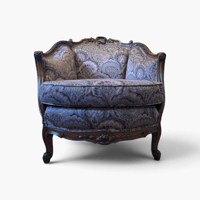 1920s French‑Style Sofa & Chair Set Louis XV For Sale - Image 14 of 18