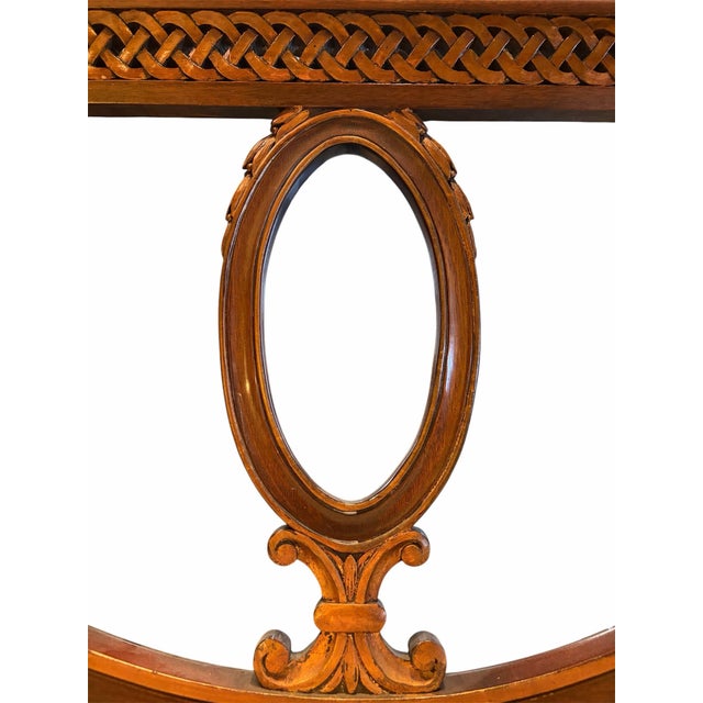 Early 20th Century Antique English Mahogany Settee For Sale - Image 5 of 6