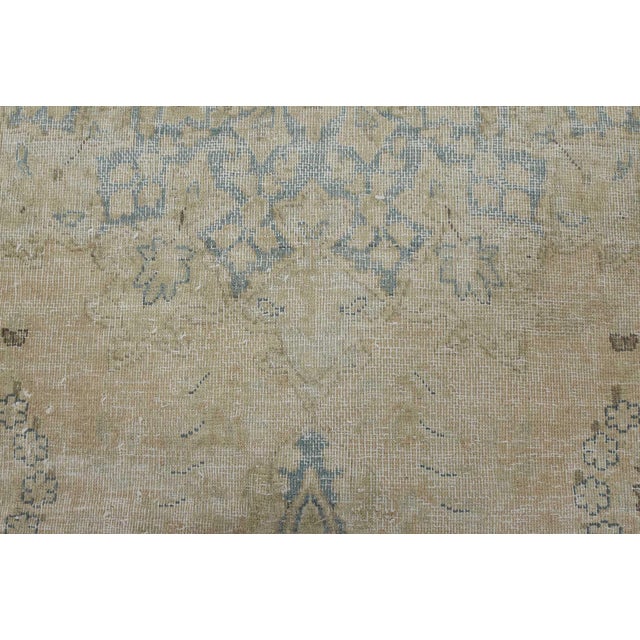 Kerman Rug 8’7” X 12’11” Pink Wool Vintage Distressed Hand-Knotted Carpet For Sale - Image 11 of 15